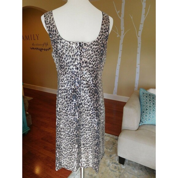 Gorgeous BAILEY 44 Sequined Animal Print Sleeveless Sheath Dress 10 EXCELLENT!!! - Picture 6 of 8
